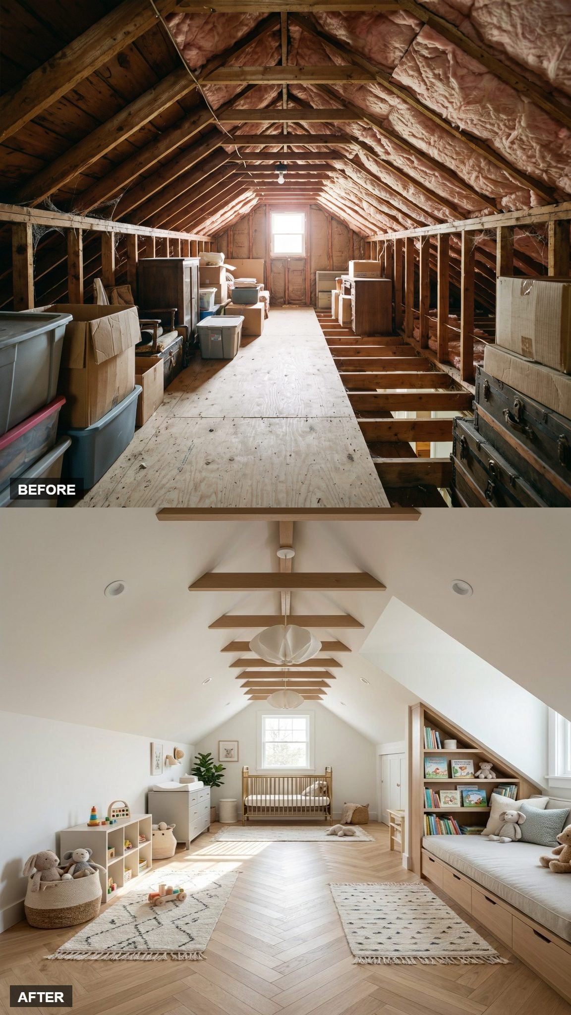 Nursery and Playroom with a Built-In Reading Nook