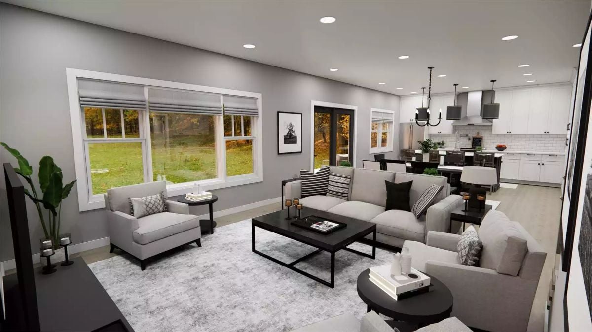 Open Layout Where the Kitchen Stays in Conversation With the Living Room