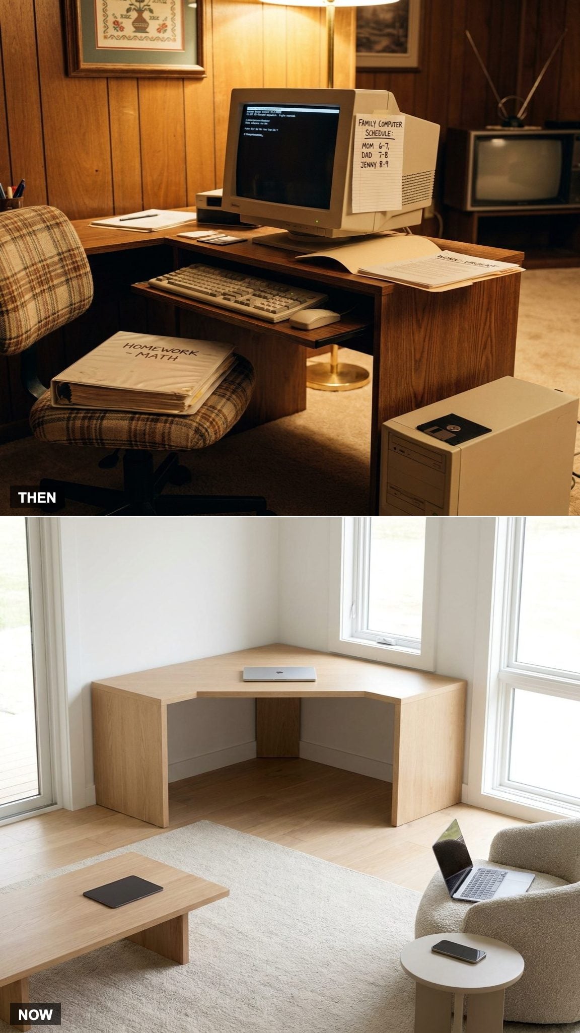 One Computer Served the Whole Household vs. Nearly Everyone Has Their Own Device