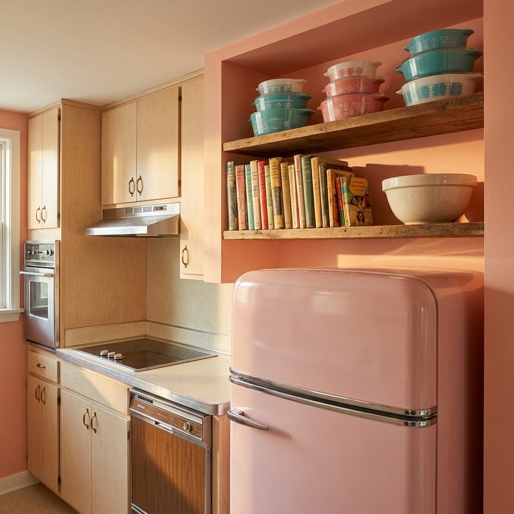 Open Shelving in the Awkward Nine Inches Above the Fridge