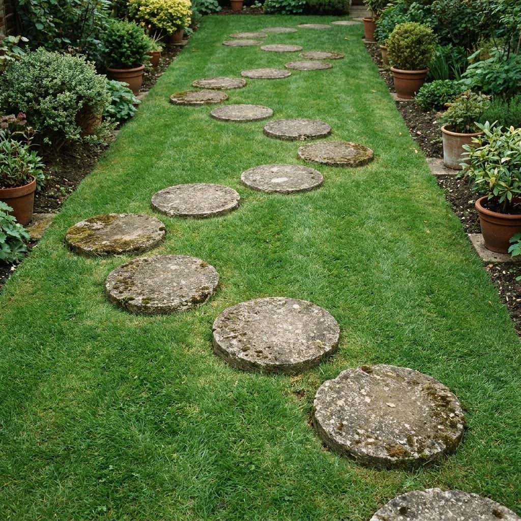 Patio Stepping Stones for a Garden Path: About $0.40 Each in 1977