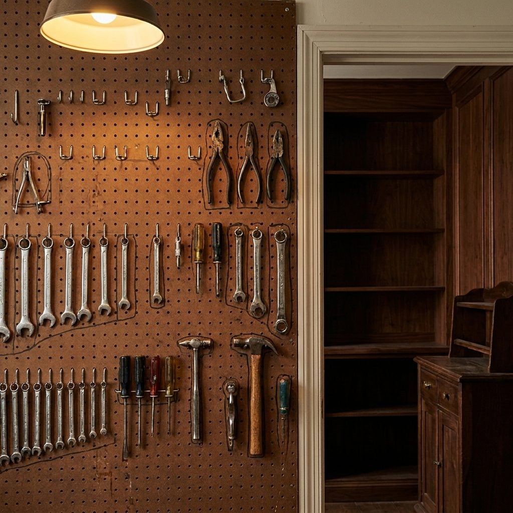 The Pegboard Wall That Organized Every Tool Dad Owned
