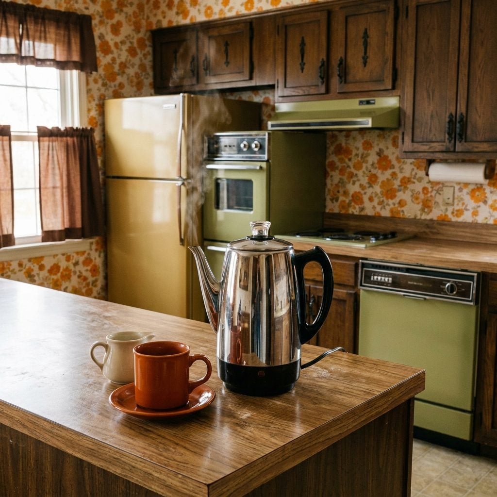 A Percolator Coffee Pot: About $18 for the Chrome Model
