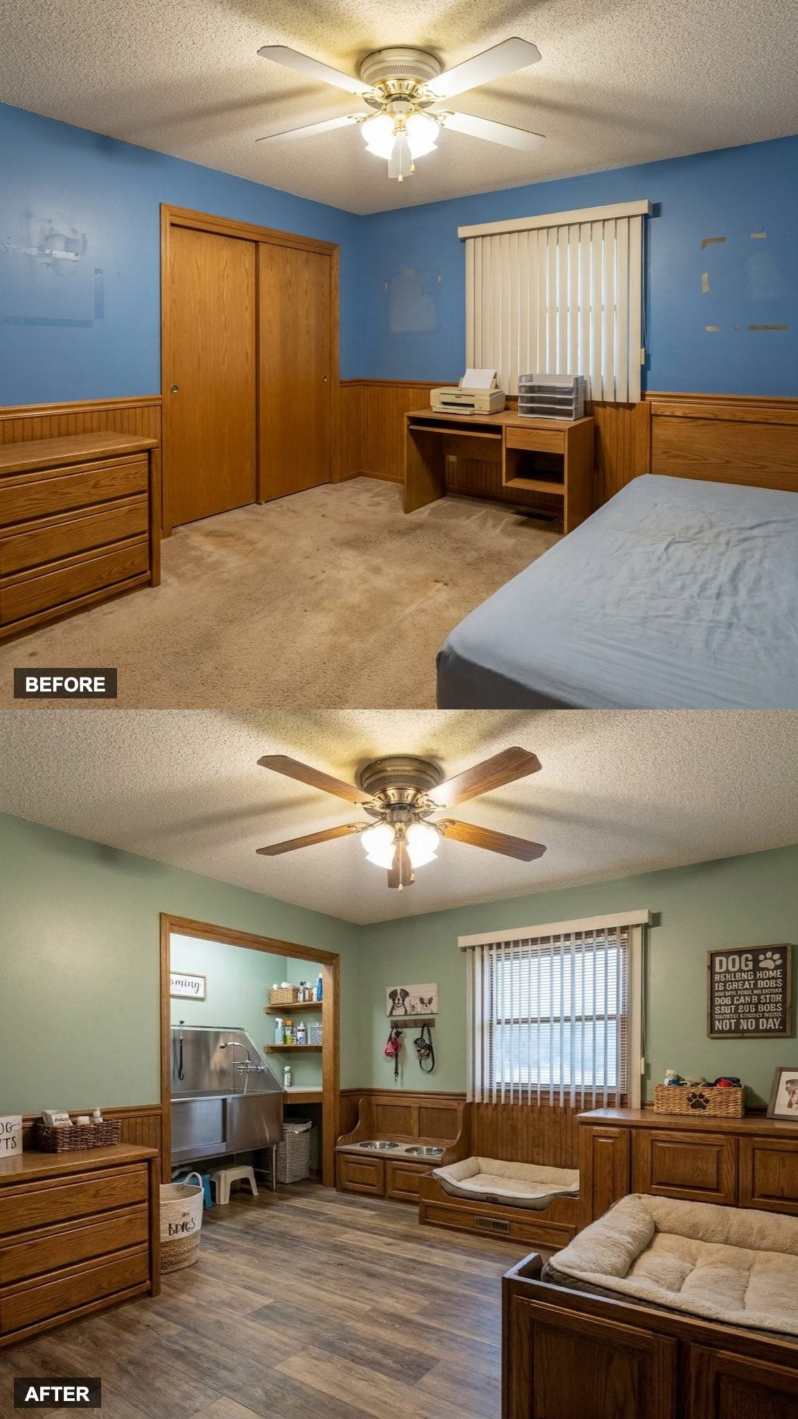 The Pet Room With Built-In Dog Beds, a Grooming Station, and Finishes That Can Handle All of It