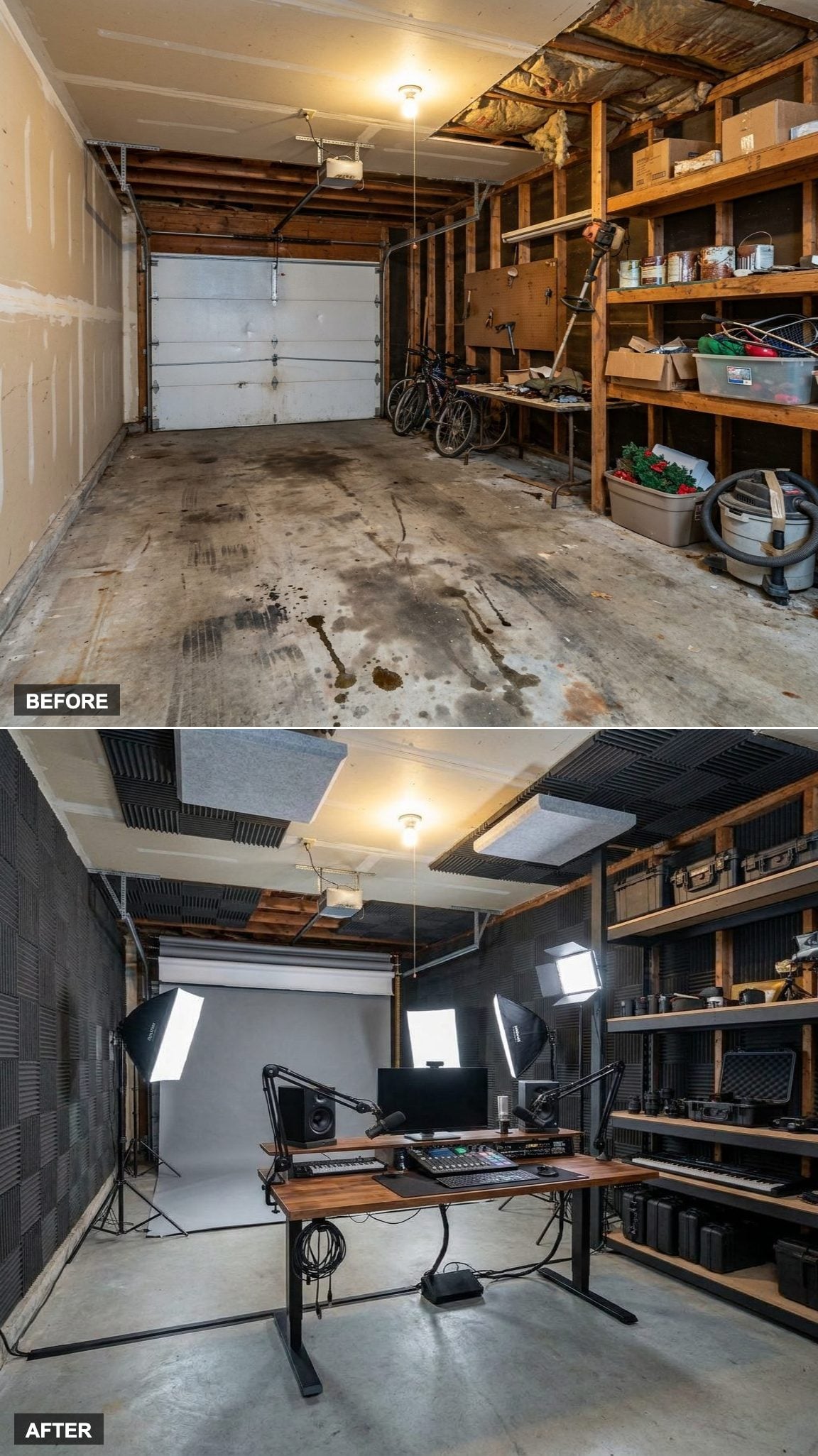 Photography and Podcast Studio with Backdrop Systems, Editing Workstation, and Production Lighting That Means It
