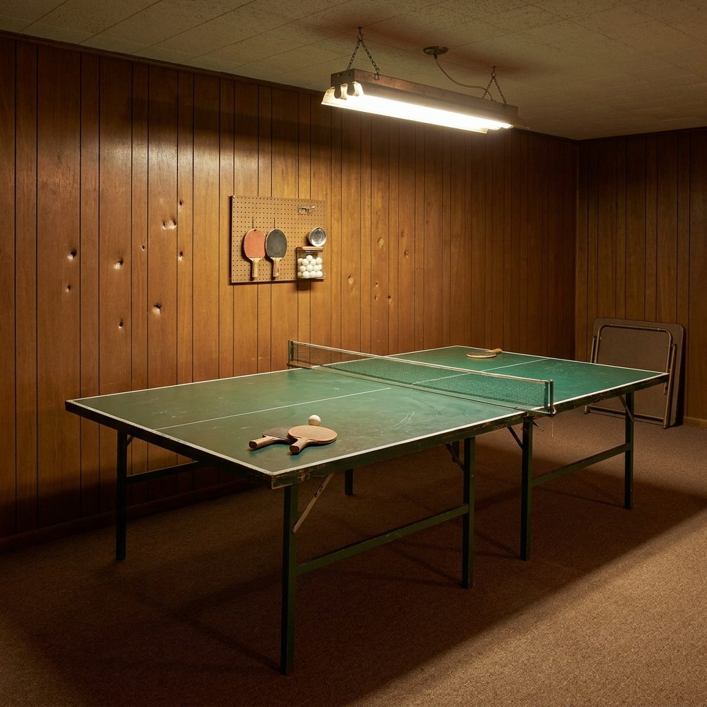 The Ping-Pong Table That Lived Permanently in Front of the Longest Paneled Wall