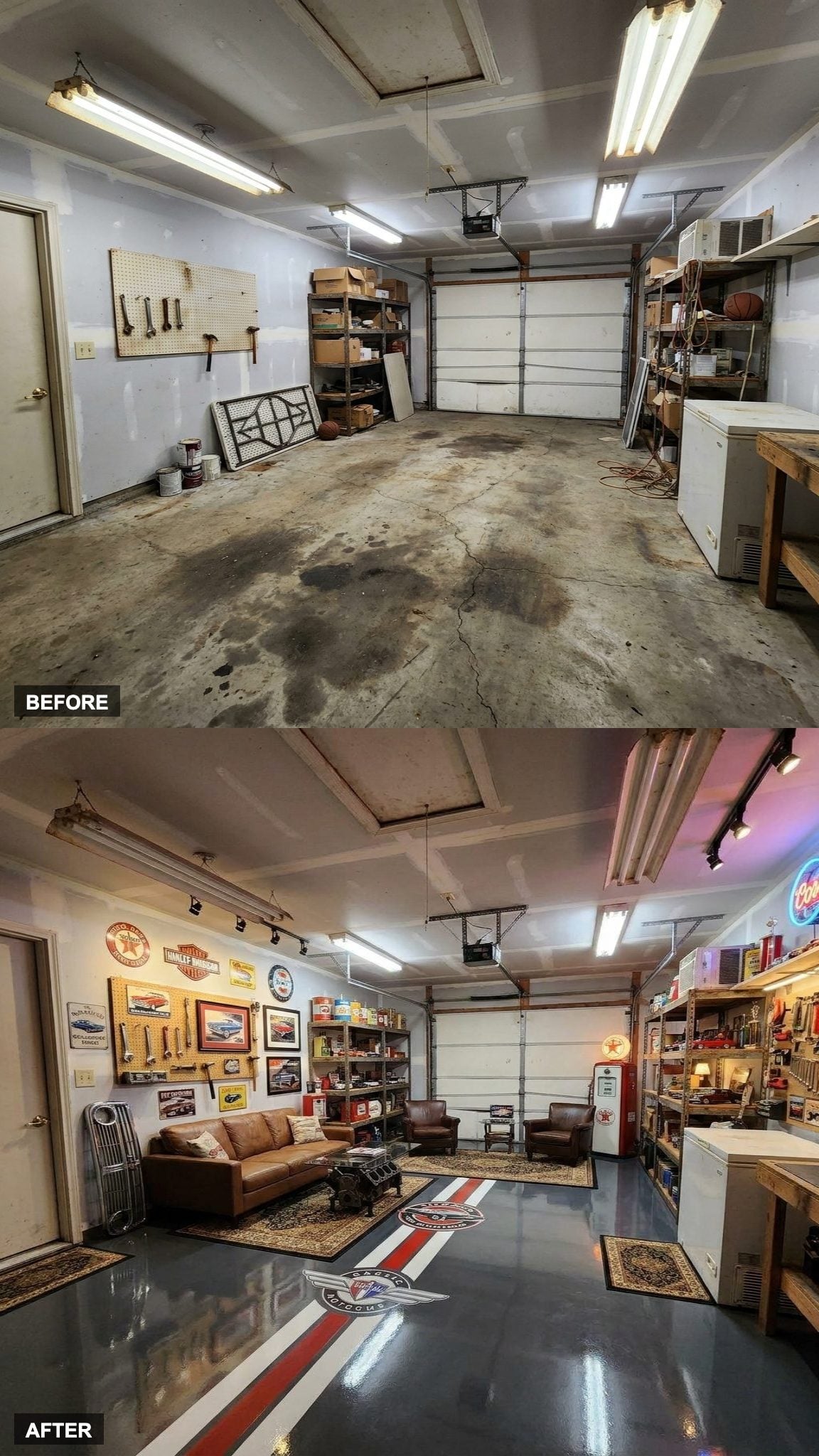 Polished Epoxy Floors and Display Lighting for the Serious Car Collector