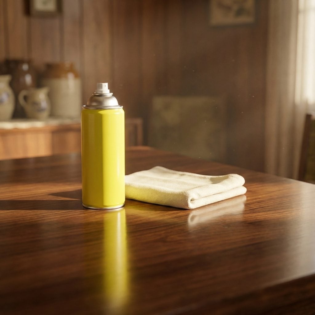Polishing the Wood Furniture With That Specific Lemon-Yellow Pledge