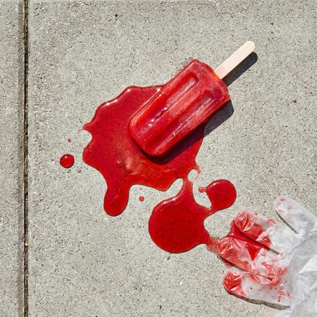 Popsicle Drips on the Concrete Patio