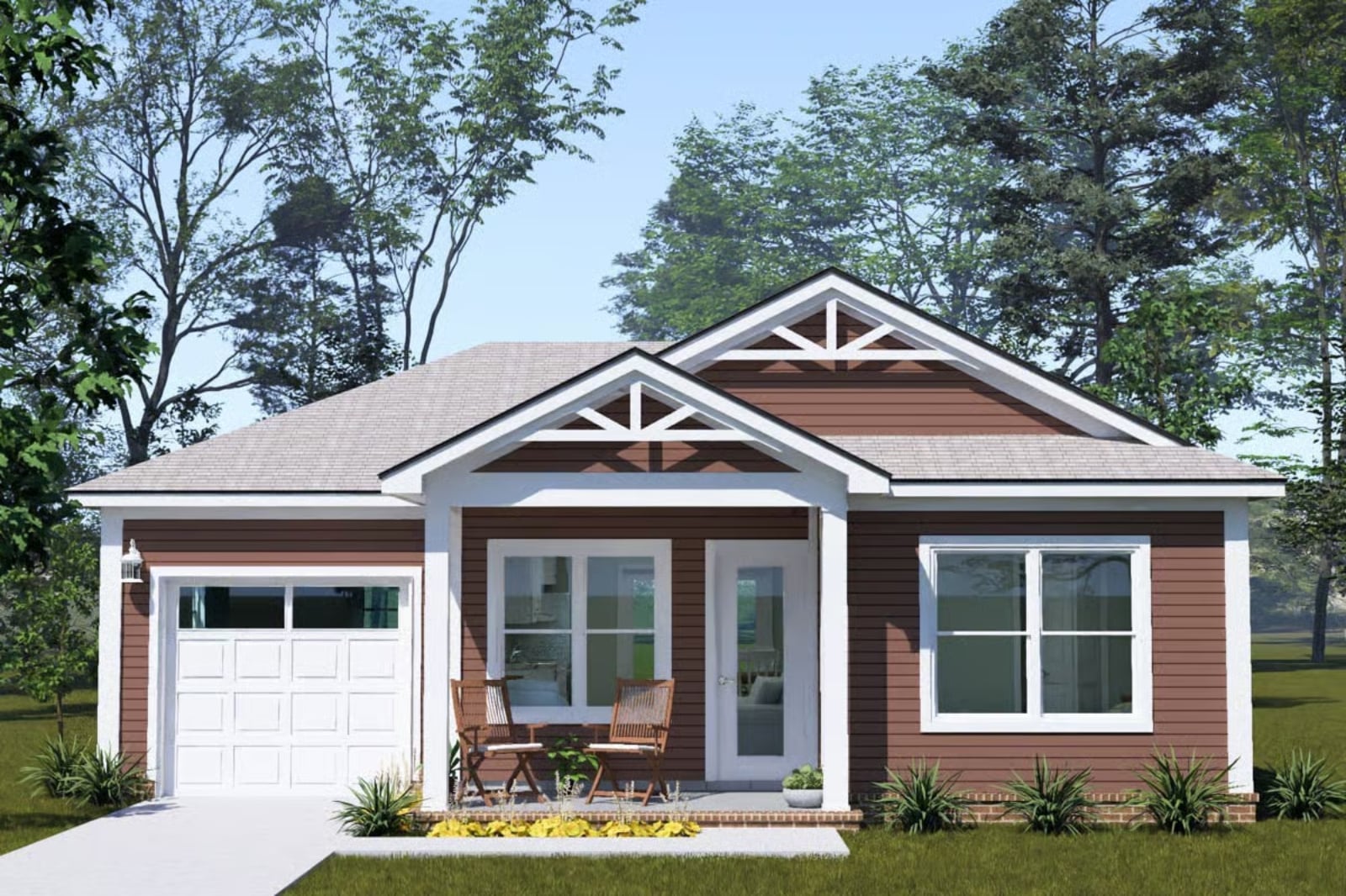 Primrose Hollow 2-Bedroom Cottage with Two Porches Designed for Couples Who Love a Quiet Morning Coffee More Than Anything (Floor Plan)