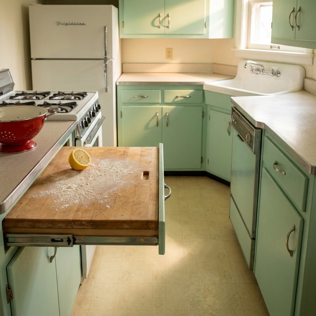 The Pull-Out Cutting Board Built Into the Cabinet Face