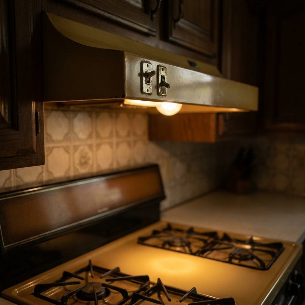 The Range Hood With the Fan Switch and the Light Nobody Turned Off
