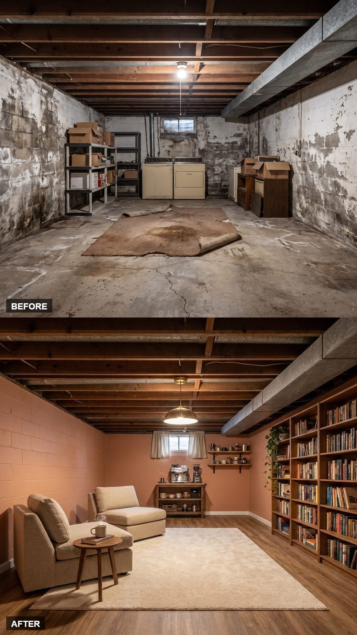 Reading and Coffee Nook Wrapped in Terracotta
