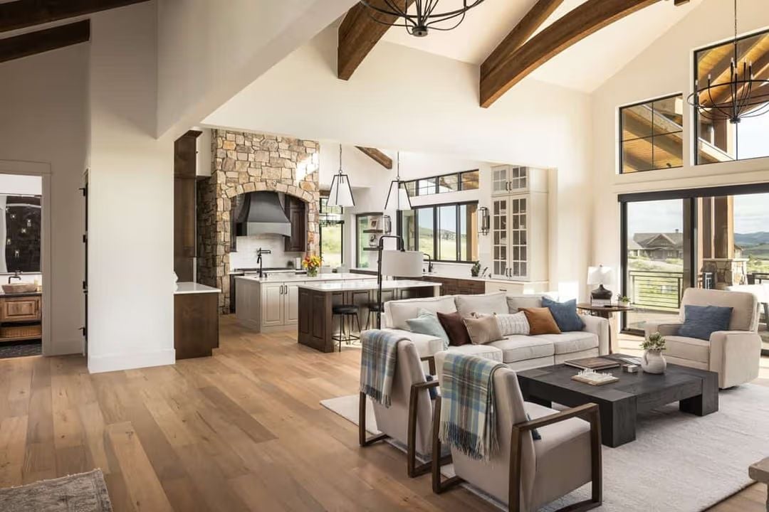 Vaulted Great Room Where the Kitchen Earns Its Place at the Center