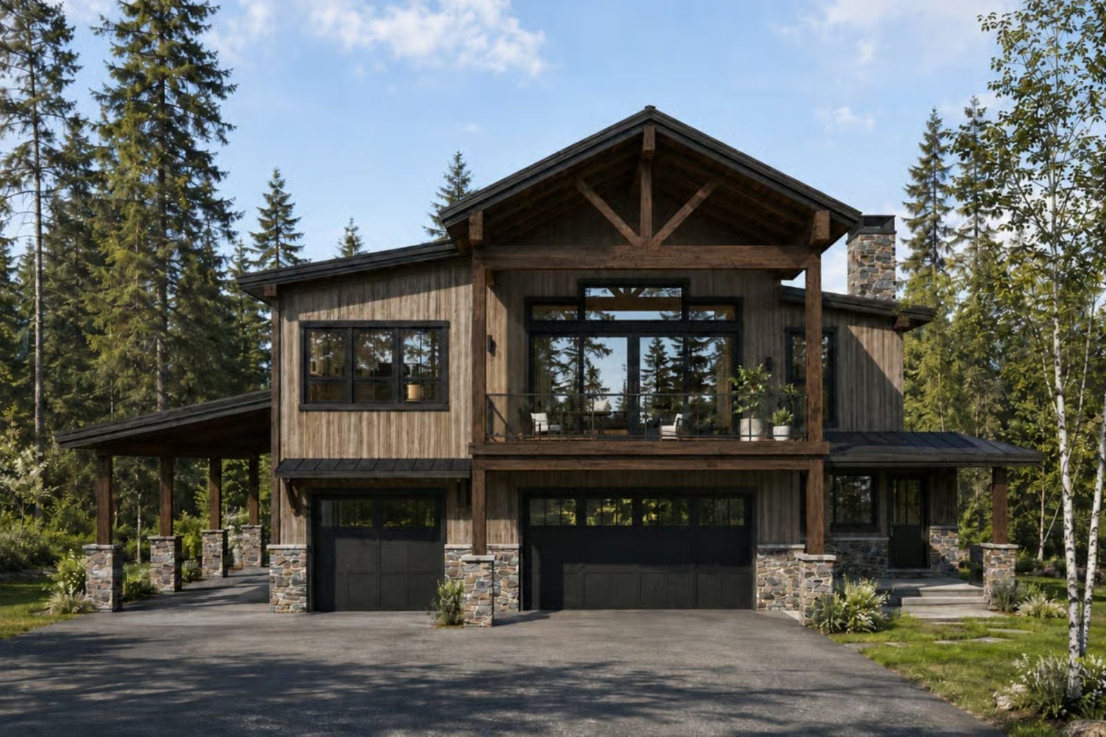 Ridgeline 4-Bedroom Rustic Mountain with Vaulted Great Room Designed for Couples Who Want a Home That Feels Like Vacation (Floor Plan)