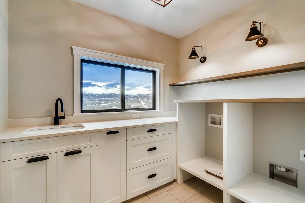 Laundry Room with a View You Won't Want to Cover Up