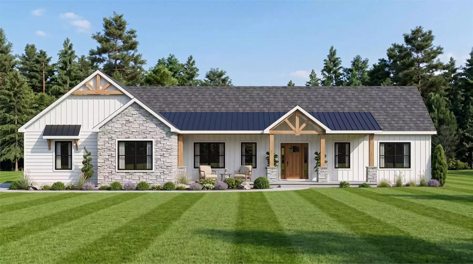 Rockbourne Close 3-Bedroom Craftsman with Covered Patio Designed for Families Who Outgrew Their Starter Home Three Years Ago (Floor Plan)