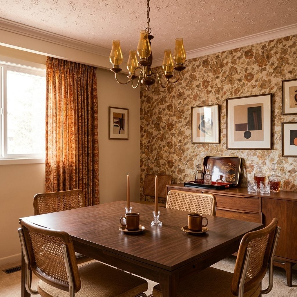 Rosebud-Textured Dining Room Ceilings You Only Noticed Mid-Argument