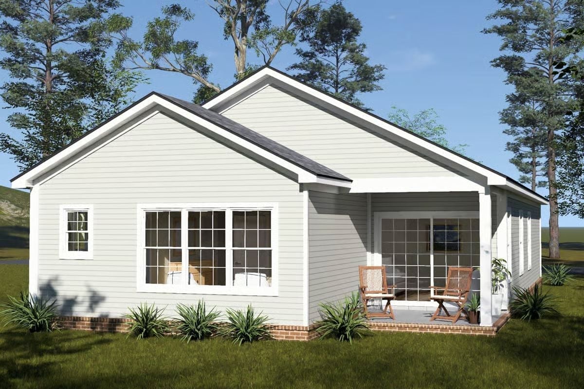 Covered Porch with Two Chairs and Morning Light Built Right Into the Plan