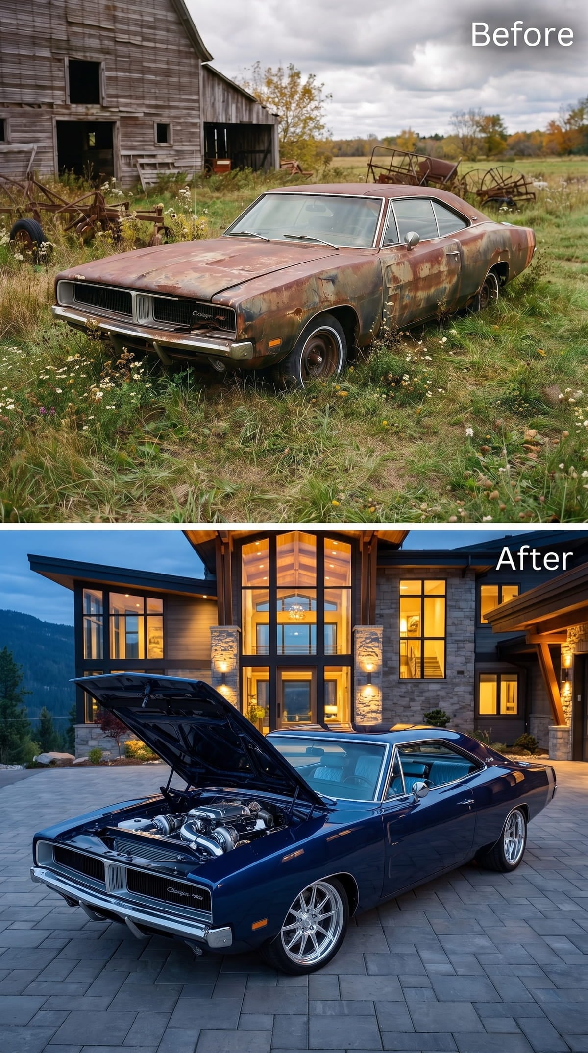 Navy and Chrome Look Richer After Dark
