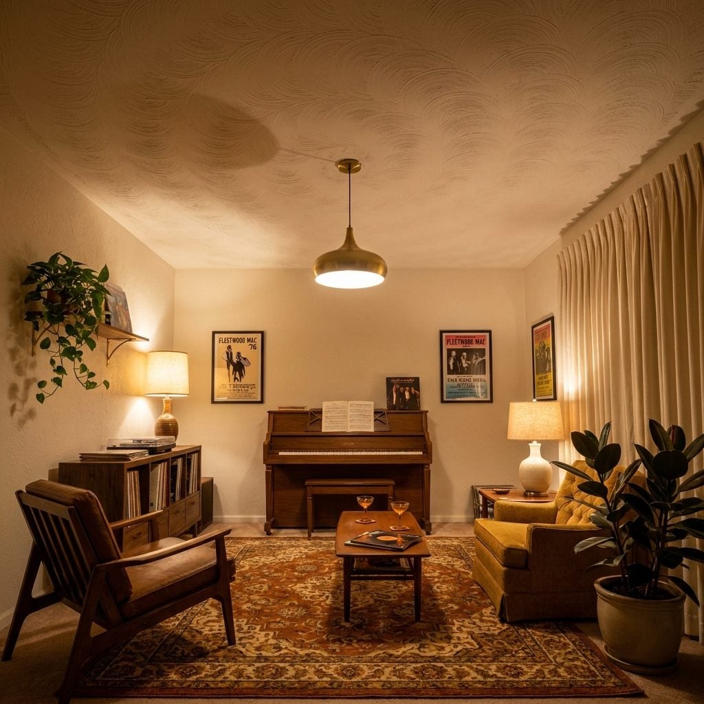 The Sand-Swirl Music Room Ceiling That Arced Over Piano Nights