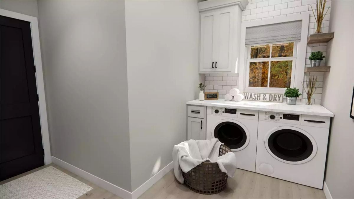 Wash & Dry Done Right: Subway Tile and a Countertop That Earns Its Keep