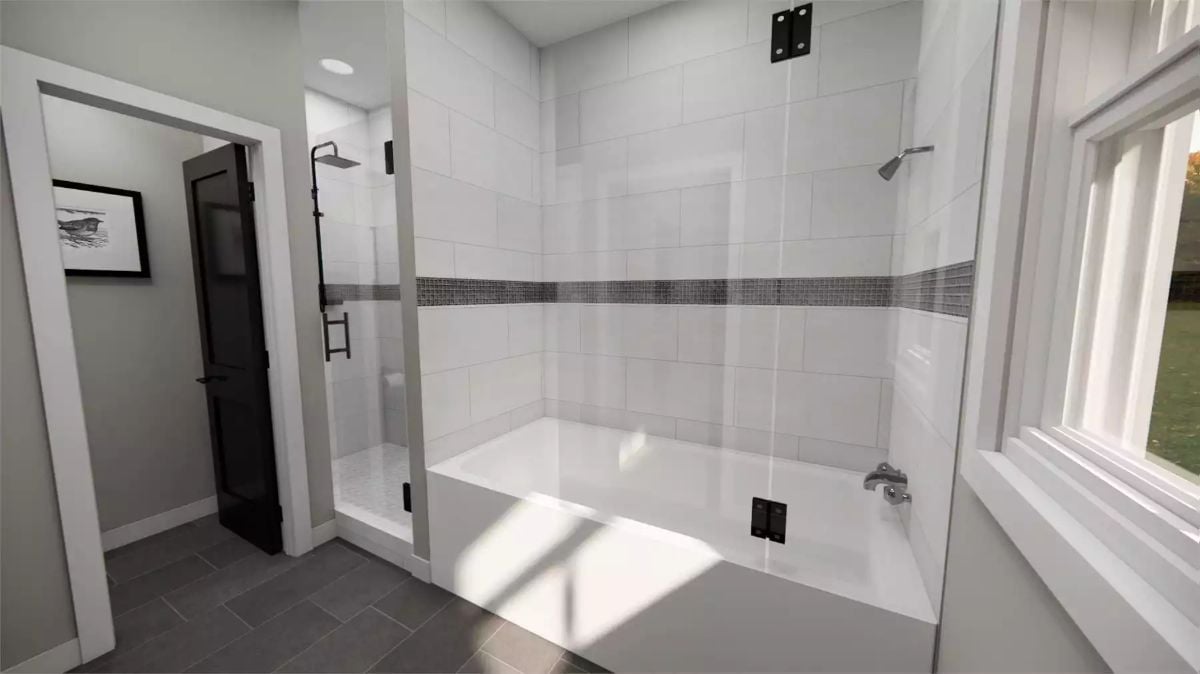White Tile, a Mosaic Strip, and Two Ways to Get Clean