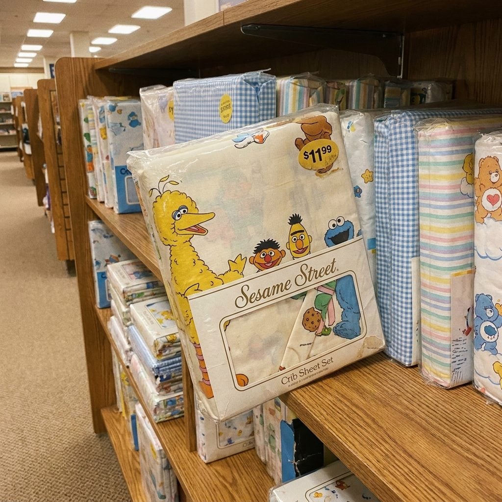 10. A Sesame Street Crib Sheet Set Ran About $12 in 1985