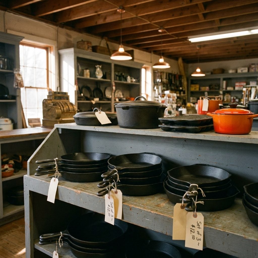 A Set of Cast Iron Skillets from the Hardware Store: About $12 for Three