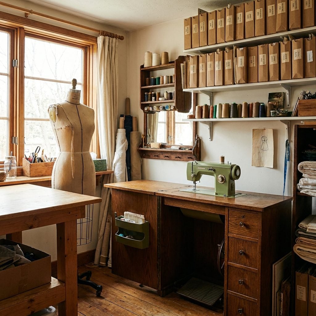 A Sewing Room That's Still Fully Operational