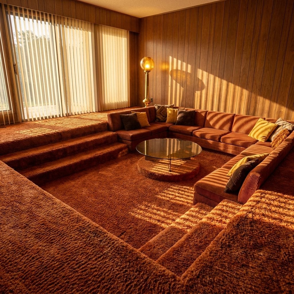 The Shag Carpet That Started at the Living Room and Kept Going Right Down the Steps