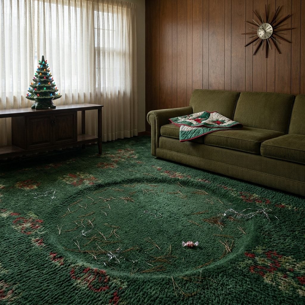 The Shag Under the Christmas Tree That Held Pine Needles Until March