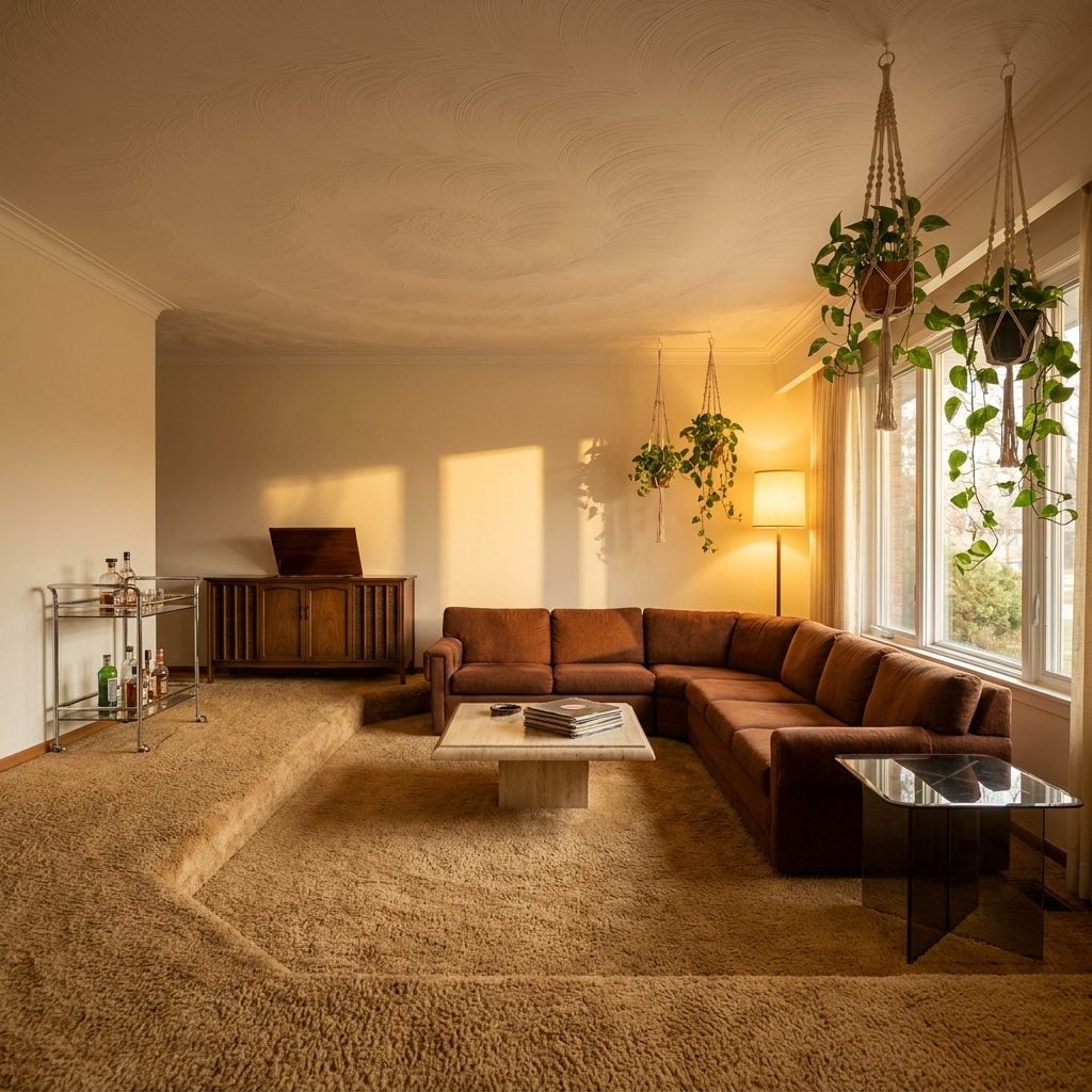 The Shell-Pattern Ceiling Arcing Over the Sunken Conversation Pit