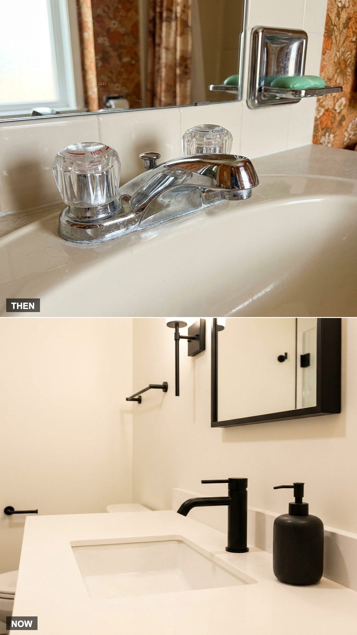 Shiny Chrome Faucets vs. Graphic Matte Black Fixtures