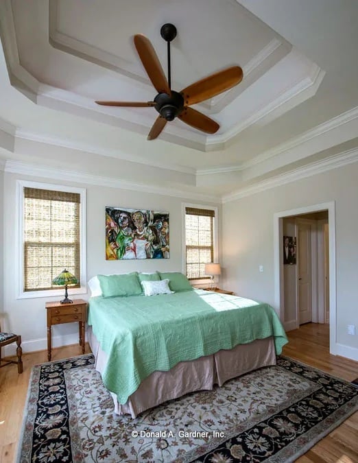 Tray Ceiling, Mint Quilt, and a Ceiling Fan That Actually Fits the Room