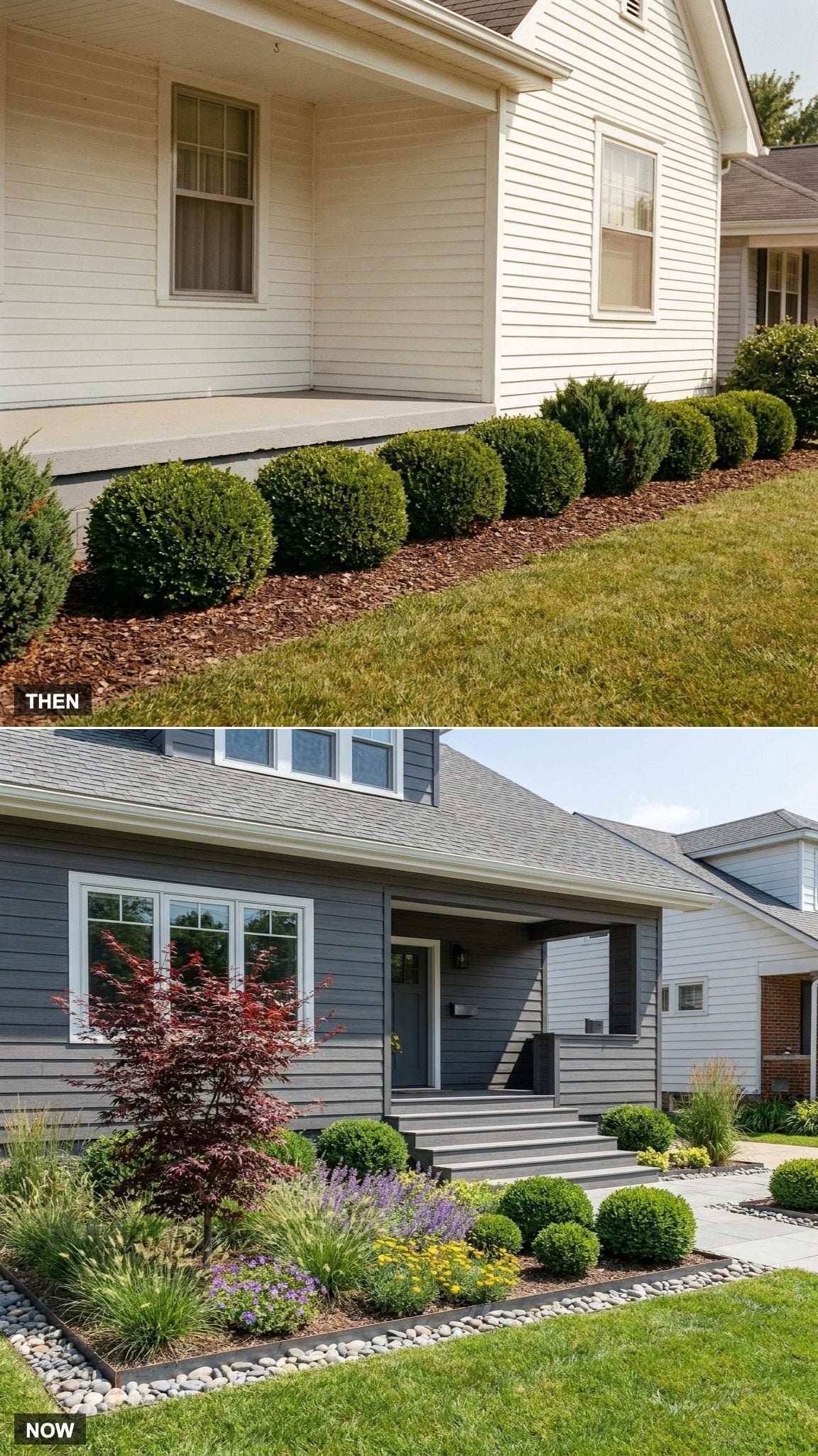 Simple Foundation Shrubs vs. Layered Landscaping