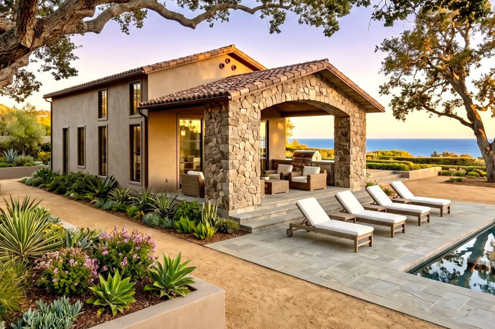 Solterra Cove 1-Bedroom Contemporary Adobe Pool House with Outdoor Kitchen Designed for Couples Who Want a Home That Feels Like Vacation (Floor Plan)