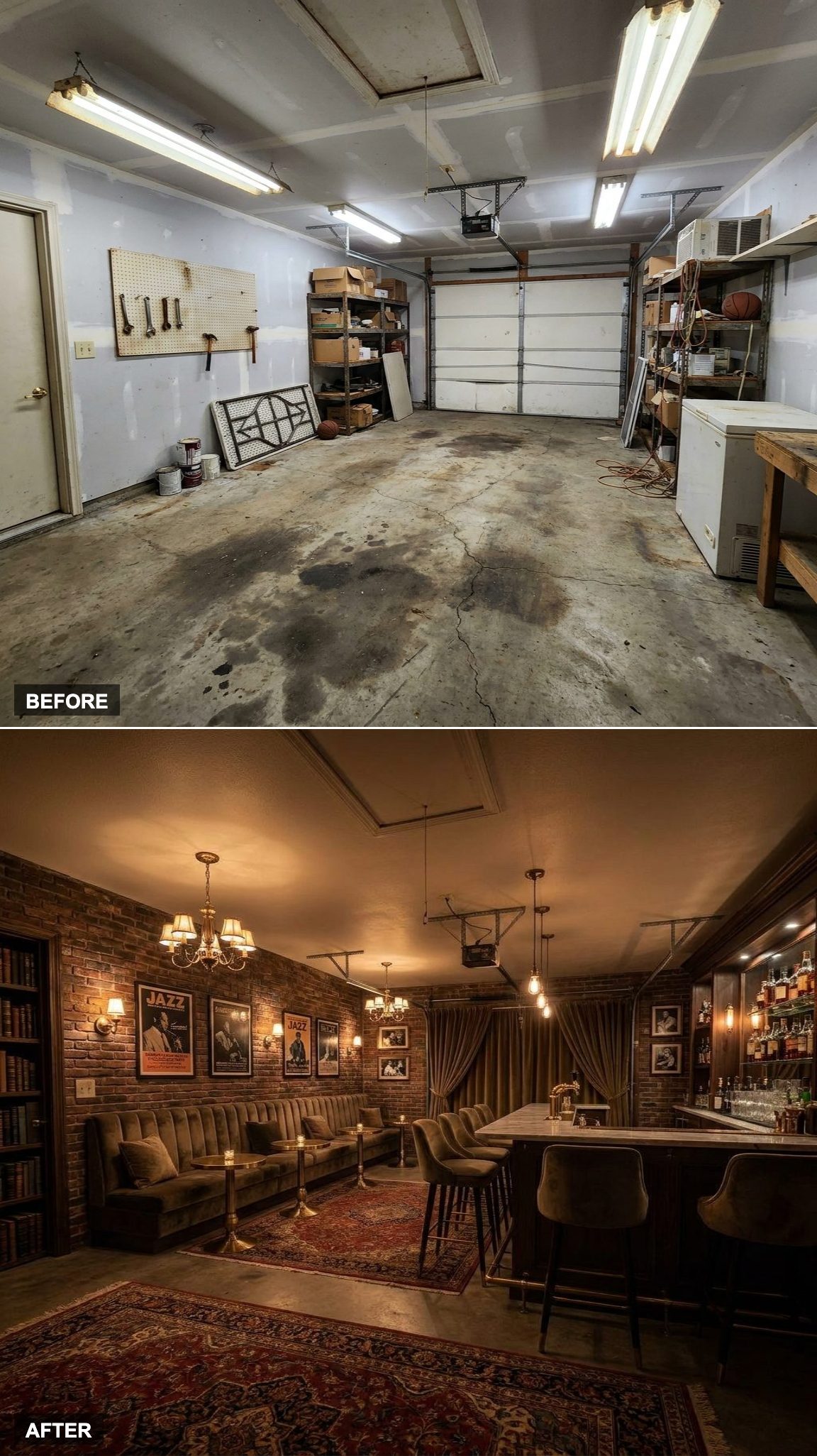 Speakeasy in the Suburbs: Brick Walls, Velvet Seating, and a Jazz-Inspired Cocktail Bar Behind a Hidden Entrance