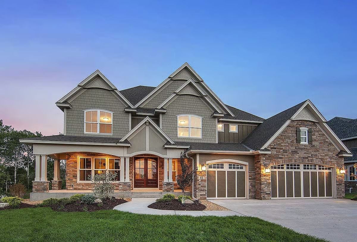 Stonehaven Manor 5-Bedroom Craftsman with Finished Basement Designed for Self-Made Homeowners Finally Building What They Always Wanted (Floor Plan)