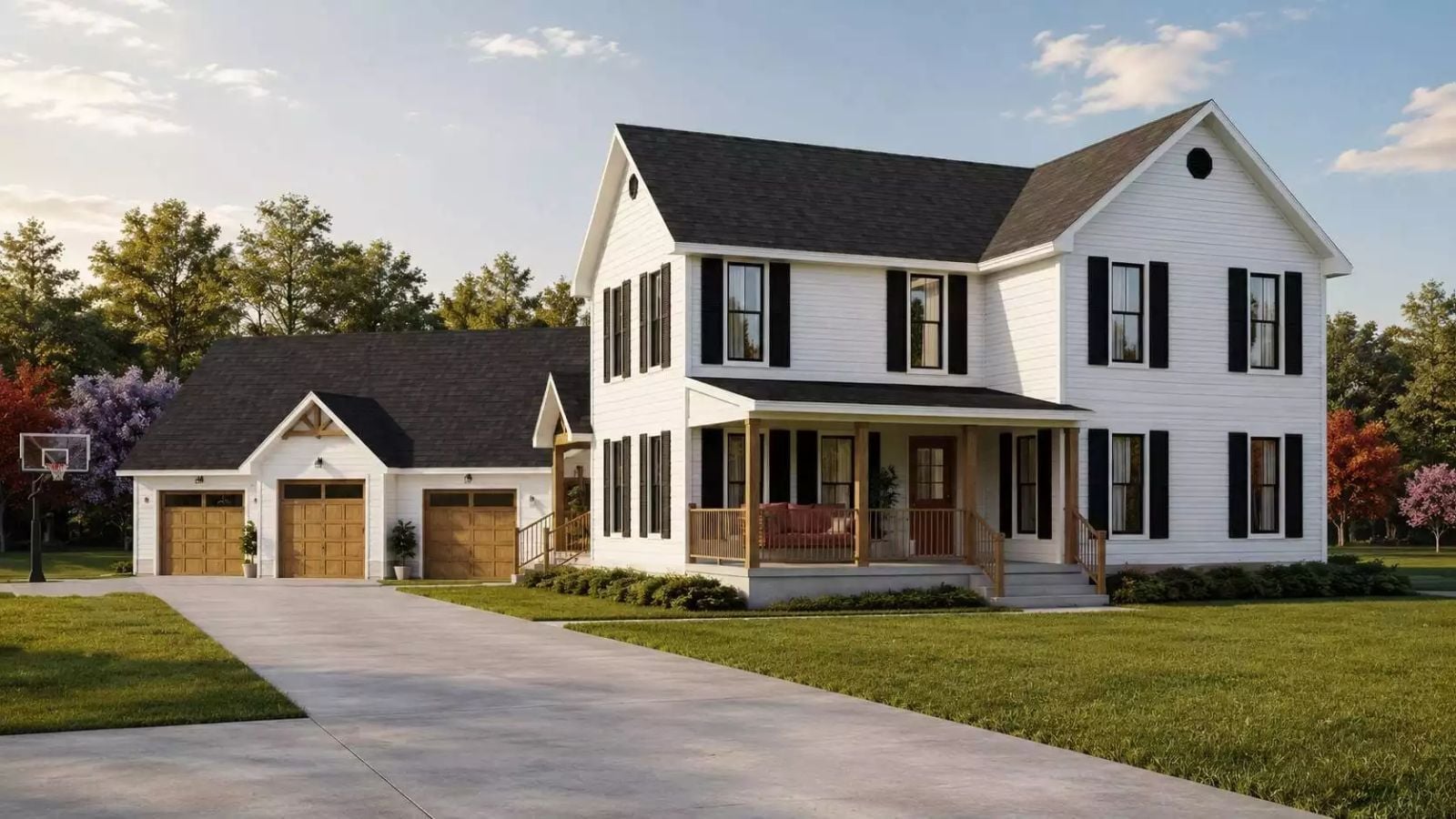 Stonydelph Lane 4-Bedroom Modern Farmhouse with Angled 3-Car Garage Designed for Families Who Make Their House the One Everyone Wants to Visit (Floor Plan)