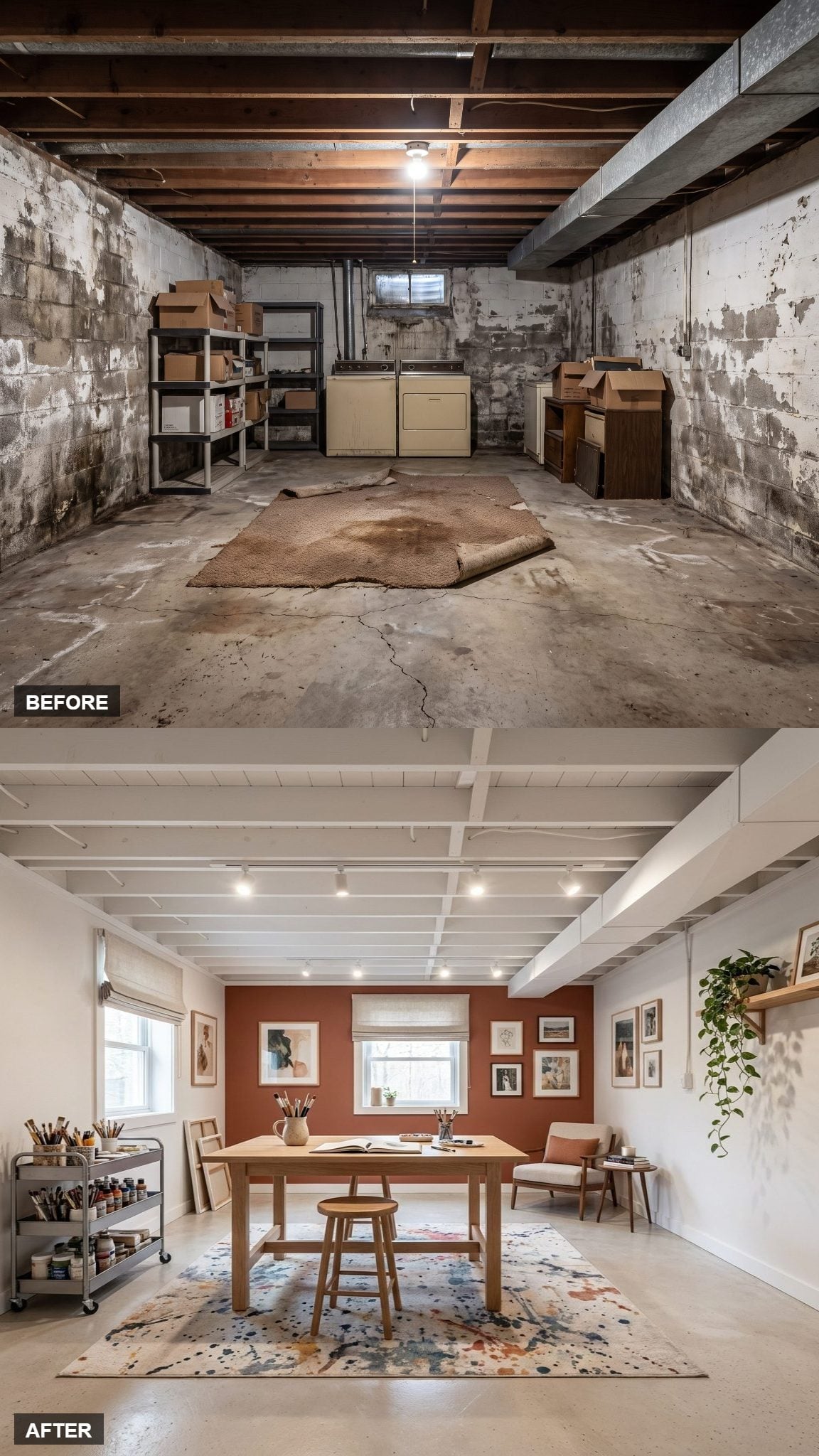 Light-Focused Creative Studio in Terracotta and Polished Concrete