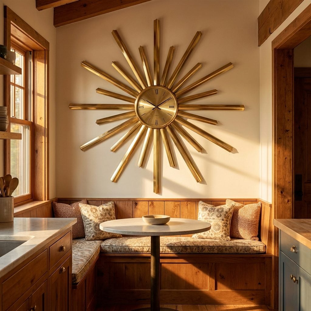 The Sunburst Wall Clock With Brass Rays That Watched Over Breakfast