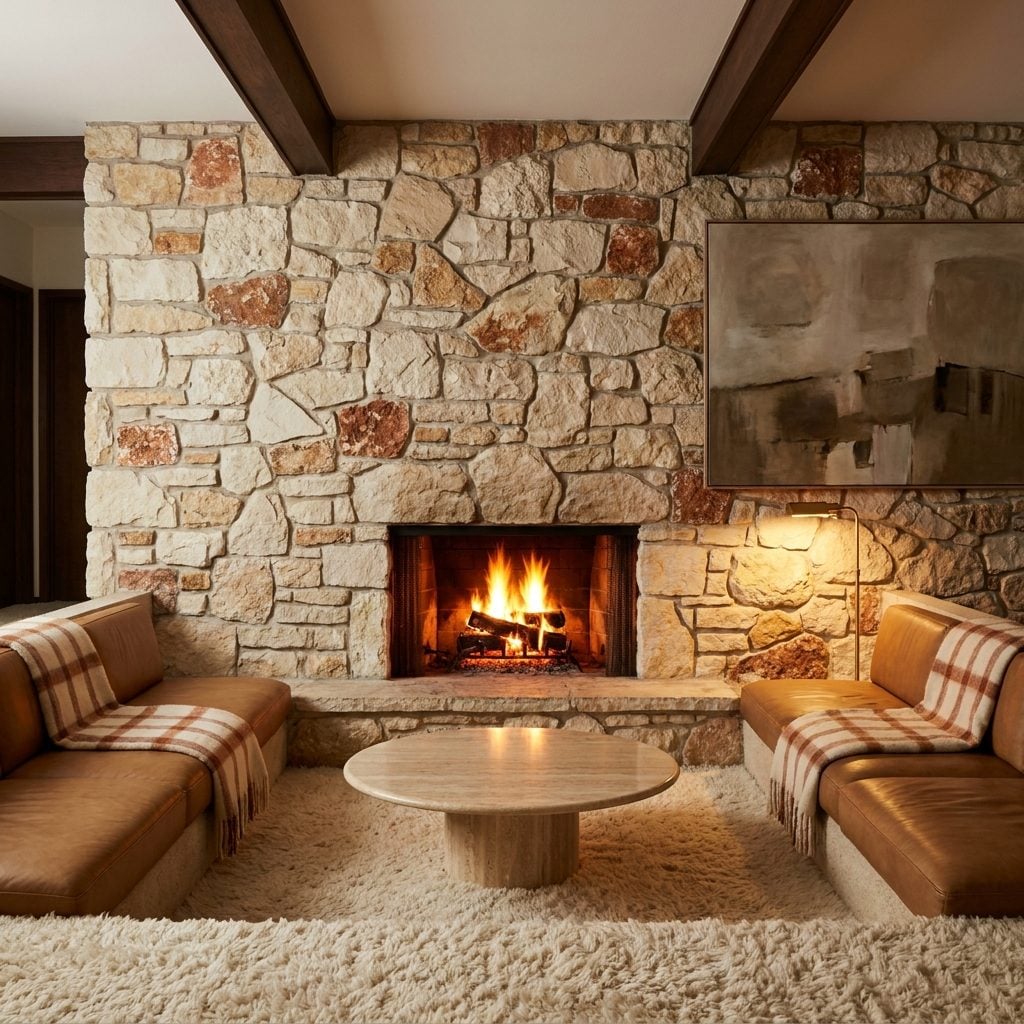 The Sunken Floor Meant You Could Actually See the Fireplace