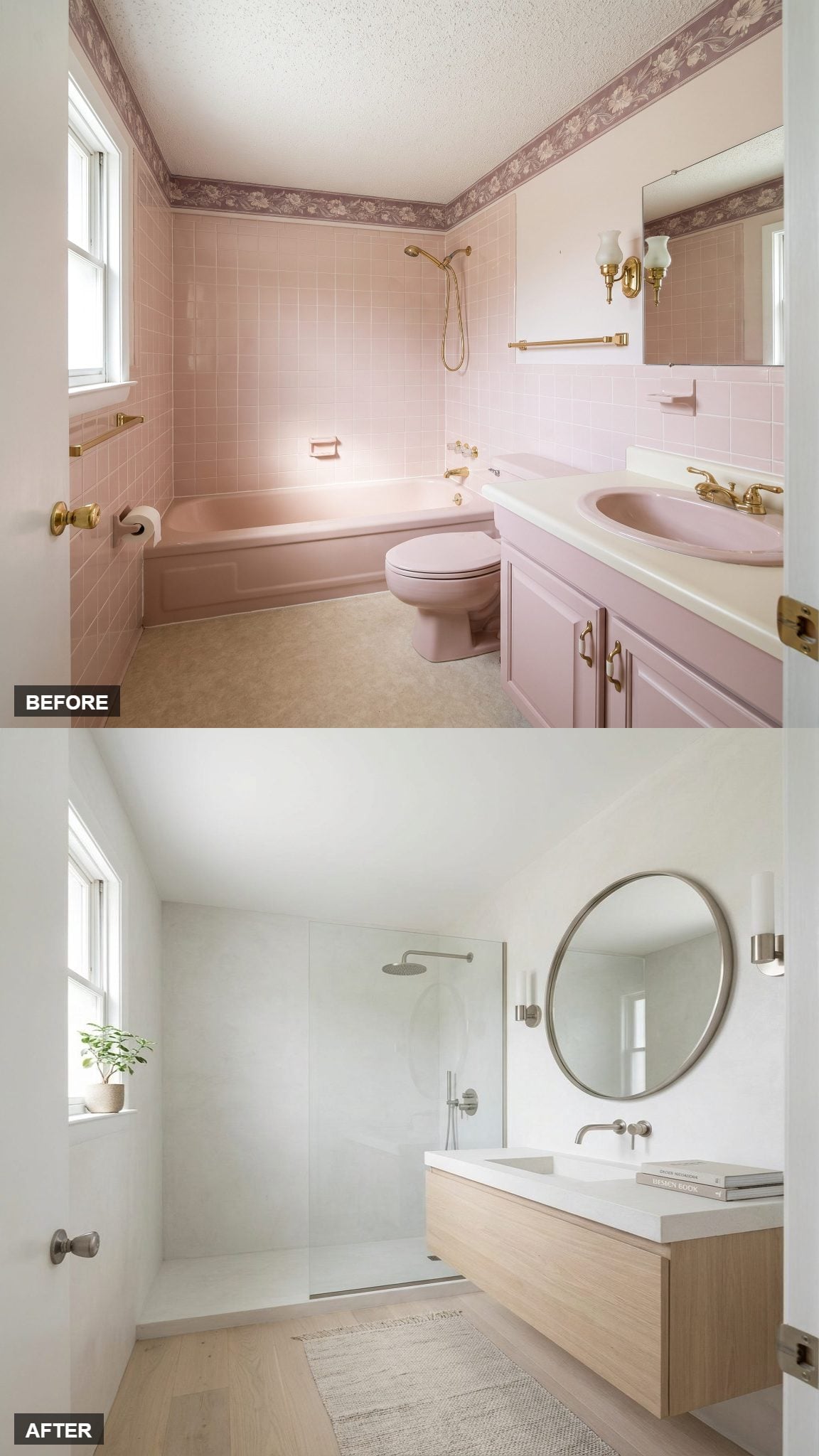 Sunlit Minimal Luxe in Pale Oak and White Microcement