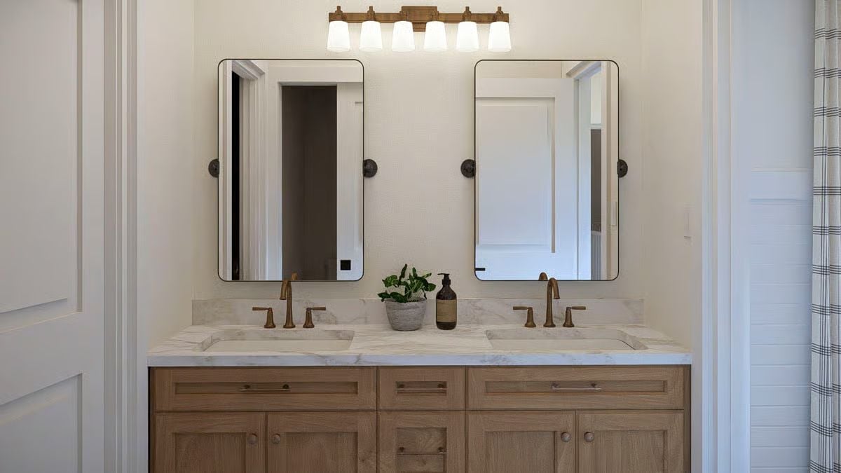 Gold Faucets, Marble Counters, and Two Sinks Nobody Has to Fight Over