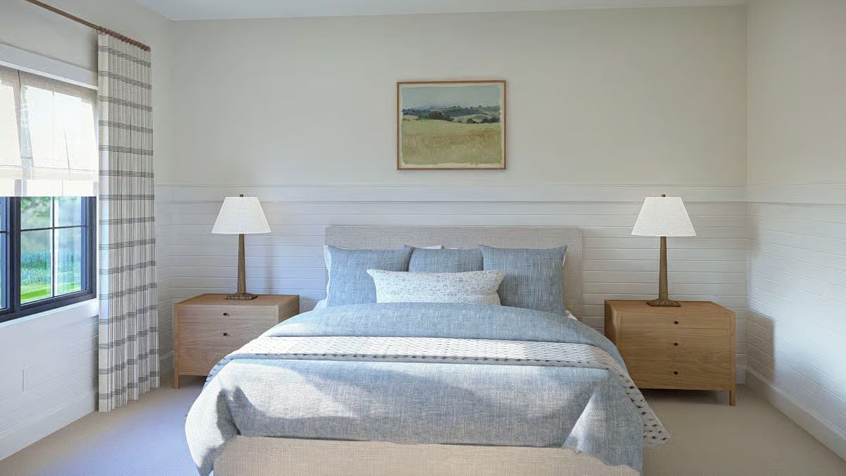 Shiplap, Brass Lamps, and Bedding That Makes You Want to Call in Sick