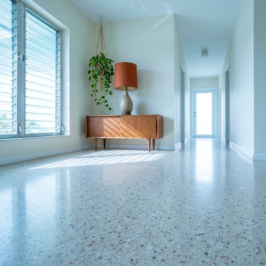 Terrazzo and Linoleum Floors That Stayed Cold All Summer
