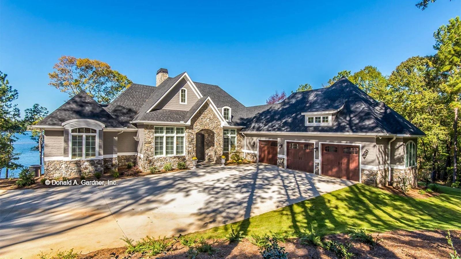 The Cedar Court 3-Bedroom European House Plan with Courtyard Garage (3,874 Sq. Ft. Floor Plan)