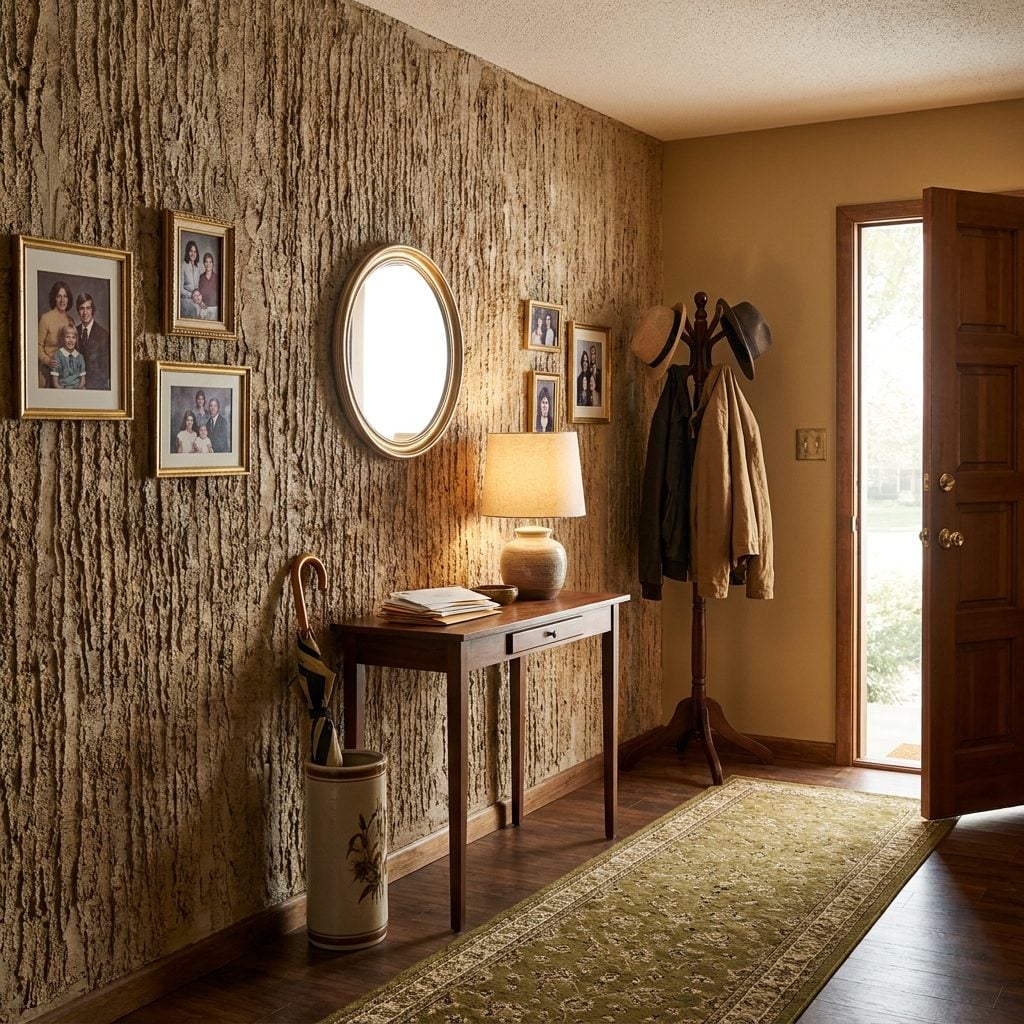 The Tree-Bark Foyer Wall That Greeted Every Guest at the Door