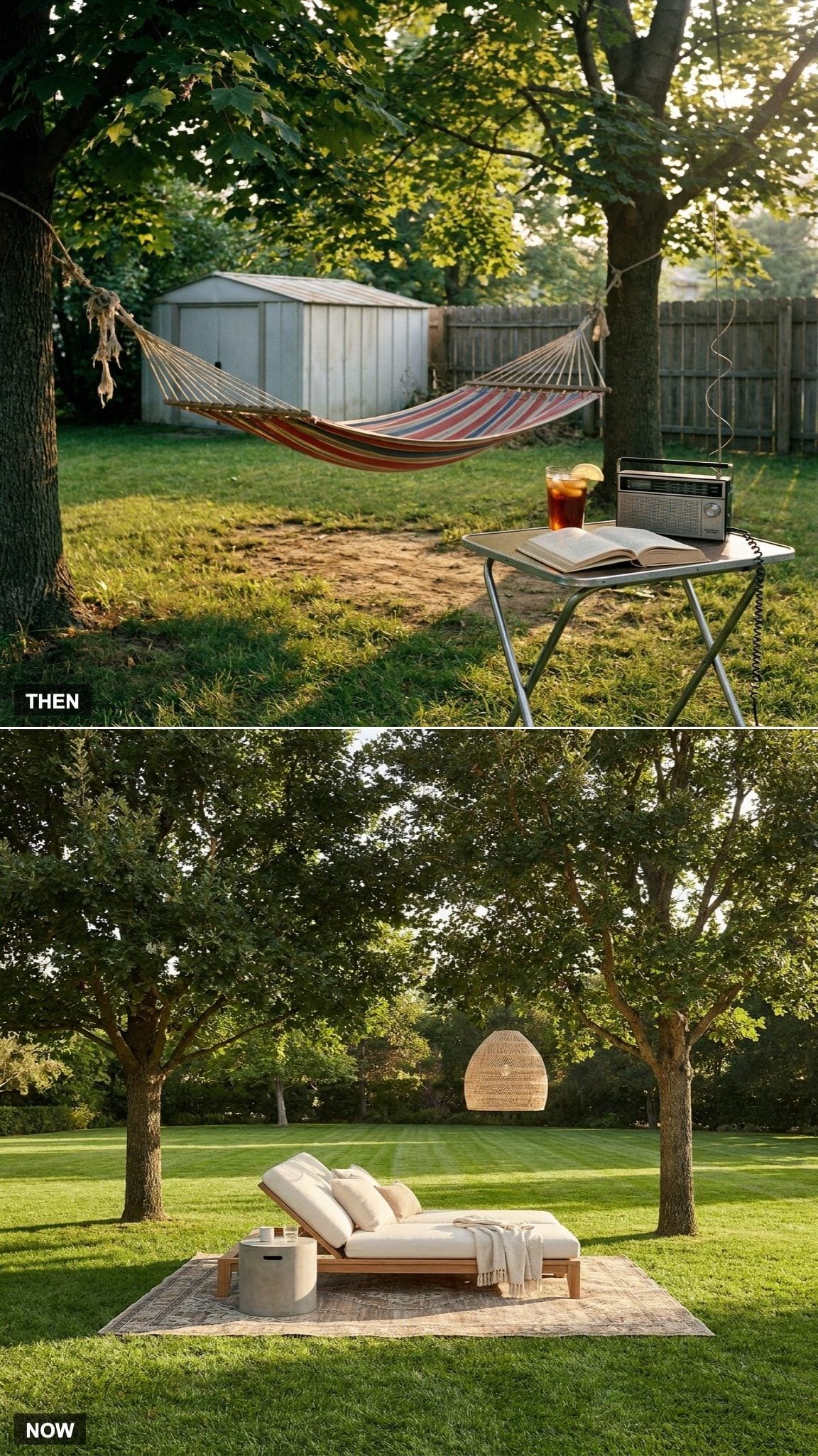13. Two Trees and a Hammock Upgraded to a Designer Lounge